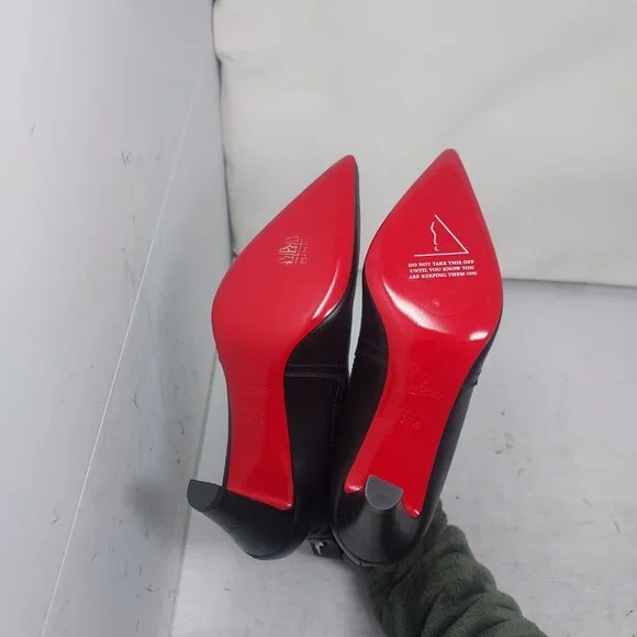 Christian Louboutin Santigag Black Leather Western Boot - Picture 2 of 11